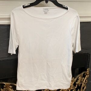 J. Crew Classic White Short Sleeve Tee